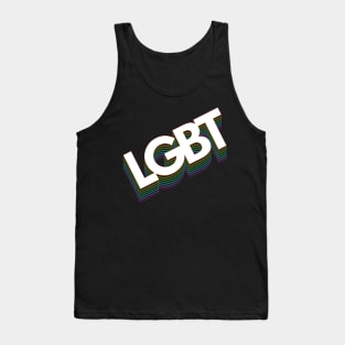 LGBT Retro Typography Design Tank Top